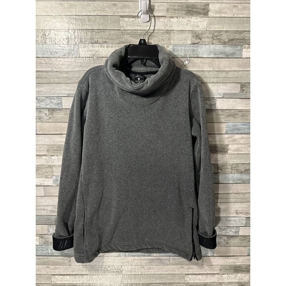 Women’s Nike Dri Fit Fleece Sweater Gray Mock Neck Size Small - Picture 7 of 16